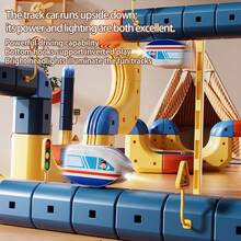 Variable Assembly Electric Track Train DIY 3D High-Speed Rail Toy, Can Run Vertically And With Lights, Educational Early Learning Birthday Gift For Boys & Girls, Suitable For Children & Kids Electric Train Set - Multicolor - View 3