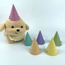 6/12PCS Macaron Solid Color Mini Party Hats, Cute Paper Party Hats For Pets, Flat Packed, Easy To Assemble - One Size Fits All - View 6