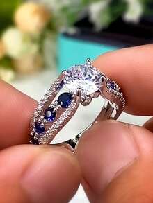 1 buah Cincin Wanita Mewah Berlapis Ganda Bergaya Vintage, Serbaguna untuk Pemakaian Sehari-hari, Pesta, dan Hadiah - cincin - View 3