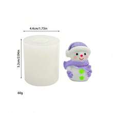 Cetakan Silikon Manusia Salju 3D untuk Lilin Aromaterapi Natal, Sabun, dan Wax Buatan Tangan DIY - manusia salju - View 4