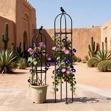 1pc Garden Decoration Climbing Frame, Plant Climbing Rack, Autumn Outdoor Decor, Bird Decoration Accessory, Outdoor Garden Decoration - A - View 6