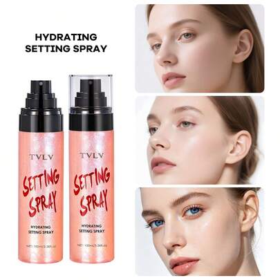 Spray fijador hidratante, spray fijador mate con brillo de larga duración, producto de maquillaje facial, control de grasa, spray fijador que no se retira, adecuado para uso diario, citas, fiestas, bailes, recomendaciones de regalos de cumpleaños