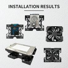5.25" Optical Drive Bay To 2.5"/3.5" HDD SSD Adapter Mounting Bracket, ABS Hard Disk Conversion Tray With Cooling Fan Mount For Enhanced Heat Dissipation Desktop PC Hardware Upgrade - View 6