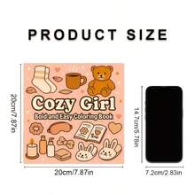 Sách tô màu "Comfortable Girl", cuốn sách tô màu ấm cúng này chứa 24 minh họa rực rỡ và dễ tô, từ những chiếc cốc bốc khói và tất lông xù đến những chiếc áo len quá khổ và những góc ấm cúng - Sách tô màu ấm áp và dễ chịu - Xem 3