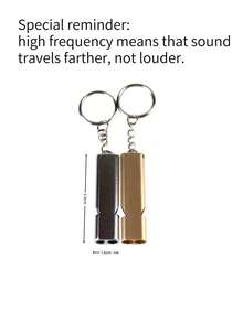 Dual-Hole High-Frequency Aluminum Alloy Whistle, Outdoor Survival Dual-Tube High-Pitch High-Frequency Rescue Whistle, Super Loud Pigeon Training Referee Whistle, Camping Keychain Whistle, Hiking Exploration Emergency Distress Signal, High Decibel, Portable, Outdoor, Climbing, Training, Back To School, Gift - View 8