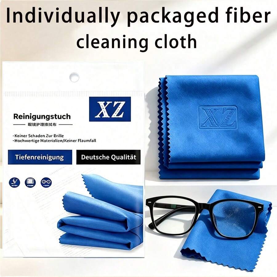 Premium Microfiber Eyeglass Cleaning Cloth Individually Packaged Lint Free Soft Anti-Scratch Reusable Lens Wipes For Women Men Eyeglasses Fashion Glasses - Multicolor - View 1