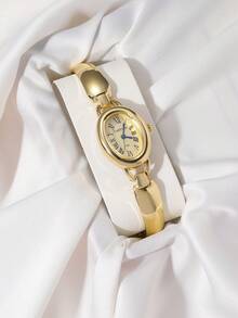 CARYINO 1pc Fashionable Minimalist Ins-Style Pink Dial Teardrop Shaped Watch With Smooth Strap, Silver Ladies Watch, Elegant & High-End, Suitable For Daily Wear, Dates, Birthday Gifts - one-size - View 8