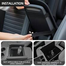 Premium Black Thickened Car Armrest Pad, Ultra-Soft And Comfortable, Essential For Road Trips. This Soft And Comfortable Armrest Pad Provides A Great Driving Experience, Relaxes Arms, And Is Easy To Install. Suitable For Rear-Opening Armrest Boxes - Multicolor - View 5