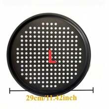 1 pieza/Set de 4 piezas, Bandeja para hornear pizza de acero al carbono con orificios de ventilación, adecuada para chefs aficionados y panaderos profesionales - Multicolor - Ver 16