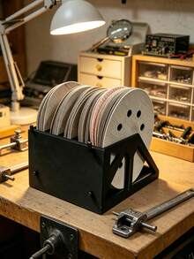 Sandpaper Disc Storage Rack, Multi-Functional Storage Organizer, Orbital Sandpaper Disc Organizer, Suitable For Pegboard, Sturdy Wall Mount Bracket, No Electricity Required, Fixed Storage Rack, Tool Accessory, Suitable For Workshop/Garage, Anti-Slip, Easy Access Anytime, Multi-Functional Storage Shelf - Multicolor - View 5