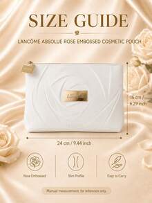 Lancôme 蘭蔻菁純化妝包，拉鍊密封、大容量、輕易收納、居家旅行通勤通用，全人群適用 - 白色 - 查看 4