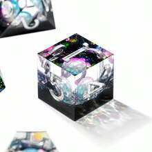 Ocean Pearl Dice - 7 Clear Resin Polyhedral Silver Numbered - Nautical Role Playing Game Ocean Theme Sharp Edge Dice - Multicolor - View 1