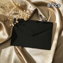 8Pcs Upgraded Thickened Linen Textured Envelopes, 6.34 X 4.41 Inch Large Capacity Mailing Envelopes For Postcard Letter Greeting Card Invitation Bill Sticker Storage, No Seal Stickers - 8Pcs - View 14