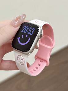 1 Stück Jungen & Mädchen Uhrenarmband kompatibel mit AppleWatch Series SE/1/2/3/4/5/6/7/8/9/10/11 Ultra 40mm 41mm 42mm 44mm 45mm 49mm alle Größen, weich & bequem, einfach zu tragen modisches Smartwatch Ersatzarmband, modisches Smartwatch Zubehör, Schulanfang Saison - Verschiedenfarbig - Übersicht 8