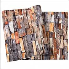 1 Roll Red Brick Pattern Self-Adhesive Wallpaper, Suitable For DIY, Waterproof And Oil-Proof, Kitchen Use, Easy To Clean, Removable, Suitable For Cabinets, Desktops, Cabinet Doors, Furniture Renovation, Bedroom, Living Room. - Brick Pattern - View 15