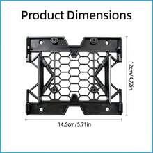 5.25" Optical Drive Bay To 2.5"/3.5" HDD SSD Adapter Mounting Bracket, ABS Hard Disk Conversion Tray With Cooling Fan Mount For Enhanced Heat Dissipation Desktop PC Hardware Upgrade - View 2