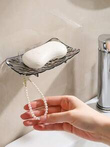 1 pieza Jabonera de pared, Bandeja portajabones de doble capa para baño, Estante portajabones resistente a la oxidación para el hogar - Multicolor - Ver 10