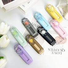 1套2入可愛小烏龜系列伸縮橡皮擦 卡通創意文具用品 學生獎勵伸縮橡皮擦 [隨機顏色] - 彩色 - 查看 7