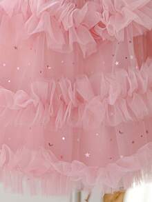 Gaun Putri Berbulu Lembut dengan Tali Bahu Tipis, Hiasan Manik-manik dan Payet, Cocok untuk Pesta Ulang Tahun dan Pernikahan, Bando Tidak Termasuk - Dusty Pink - View 10