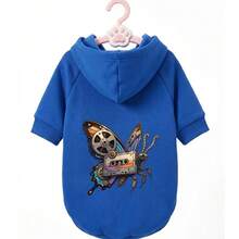 Dog Warm Coat, Mechanical Butterfly Design, Pet Spring/Autumn Hooded Vest, Fashionable And Individual - Grey - View 4