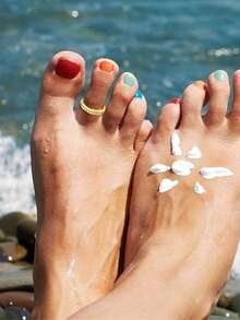 EleRunis 925 Sterling Silver Elegant Circular Diamond Toe Ring Adjustable Size Summer Beach Wear Open Design Versatile Foot Jewelry For Girls Beach Travel - Gold - View 3