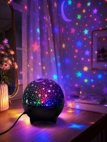 1 件全新原子弹星月卧室小夜灯 | USB 供电银河星空氛围灯 | 台灯 | 适用于派对舞台、客厅、卧室、游戏室、餐厅 | 有趣的礼物、节日装饰 - 多色光 - 查看 11