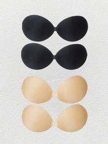 Plus Size Invisible Self-Adhesive Push-Up Bra, Women's Seamless Strapless Bra, Strapless Bra - Multicolor - View 6