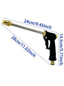 Autowasch-Schaumsprühpistolen-Set, Metall-Langstange Hochdruck-Wassersprüher, Schnellkupplungsadapter 3/4" und 1/2", geeignet für Fahrzeugreinigung, Bewässerungszubehör - Übersicht 3