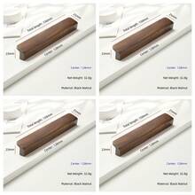 4pcs Minimalist Long Bar Solid Wood Cabinet Pulls L Shaped Oak Walnut Drawer Handles For Kitchen Cupboard Wardrobe Furniture Hardware Accessories - 4pcs - View 15