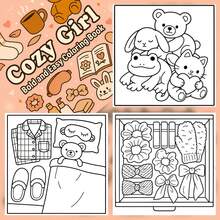 Sách tô màu "Comfortable Girl", cuốn sách tô màu ấm cúng này chứa 24 minh họa rực rỡ và dễ tô, từ những chiếc cốc bốc khói và tất lông xù đến những chiếc áo len quá khổ và những góc ấm cúng - Sách tô màu ấm áp và dễ chịu - Xem 4