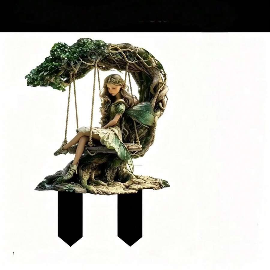 熱銷搞怪可愛翅膀仙女壓克力盆栽花卉植物裝飾地插道具 - B - 查看 1