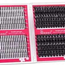 396 Peças Conjunto de Cílios Postiços de Agrupamento Único Curva D, Inclui Cílios Pontiagudos 120D/150D, Cola, Selante, Pinça e Pincel, Kit de Extensão de Cílios DIY, Adequado para Iniciantes, Cílios Segmentados Grossos, Macios e Realistas, Adequado para Maquiagem Diária/Leve/Grossa/Cosplay, Halloween - Preto - Visão 12