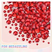 30,000pcs Red Flat Back Resin Rhinestones, 24-Grid Crystal Gemstone Storage Box, Includes 3 Bottles Of B7000 Jewelry Glue, Round Jelly Gems With Tweezers, Suitable For Making Jewelry, Shoes, Clothes, Fabrics, Bags, Artworks, Phone Cases, Decoration, DIY Rhinestone Kit - View 6