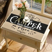 1 pieza Alfombrilla de drenaje/absorbente/secado con estampado minimalista para cafetera y vajilla - Protector de escritorio de poliéster absorbente con respaldo de goma antideslizante, para decoración de encimera de cocina - Mantel individual para bar en casa y mesa de comedor - Multicolor - Ver 5