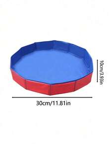 Portable Foldable Foot Bath Basin, Suitable For Swimming Pool Entrance, PVC Composite Material Foldable Foot Bath Basin, Multi-Functional Swimming Pool Cleaning Essential Accessory, Pet Bath Tub, Foldable Bath Tub, Swimming Pool Litter Box - Multicolor - View 9