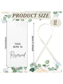 1/12pcs Ribbon Wedding Chair Reserved Cards - Decorative Seat Cards For Ceremony And Party Events, Ideal Party Supplies For Bridal Shower Seating Arrangement, Table Cards, Place Cards And Table Markers - Multiple Styles - View 3