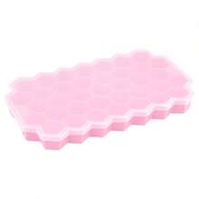 1pc 37 Cavity Hexagonal Ice Cube Tray, Flexible Silicone Ice Mold, Easy Release Ice Maker For Freezer, Ideal For Whisky Cocktail Soft Drinks, Essential Kitchen Accessories - Multicolor - View 10