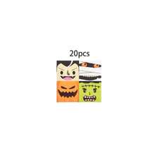 10/20/70pcs Cute Funny Monster Halloween Disposable Tableware Set, Mummy Monster Fang Pumpkin Ghost Print Paper Plates Cups Napkins, Halloween Party Disposable Tableware, Halloween Trick Or Treat Table Decor - View 9