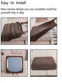 1 pezzo Coprisedia elastico antiscivolo con copertura completa, coprisedia universale per tutte le stagioni, coprisedia in tessuto ispessito, lavabile in lavatrice, antipolvere, antimacchia, decorazione per la casa, adatto agli animali domestici, copertura protettiva, decorazione fresca per la stanza, coprisedia regolabile per divani ad angolo, adatto per camera da letto, ufficio, soggiorno, divani combinati e a L, e coprisedia da 1234 posti - Caffè Marrone - Visualizzare 9