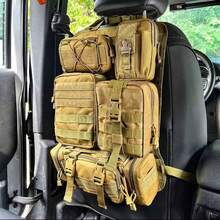 1pc Oxford Cloth MOLLE Tactical Car Seat Back Organizer, Black Wear Resistant Adjustable Vehicle Rear Seat Storage Panel For Self-Driving Off-Road - Multicolor - View 8