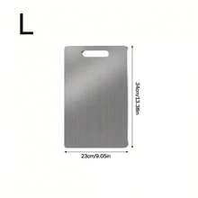 1pc/2pcs/3pcs Stainless Steel Cutting Board, Double-Sided Metal Chopping Board, Easy To Clean, Non-Stick, Space-Saving, Rust-Proof, Suitable For Fruits, Vegetables, Bread, Etc. - View 15