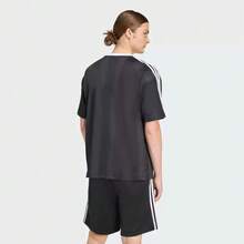 Adidas Clover New Men's Sports Casual Crew Neck Short Sleeve T-Shirt, Versatile And Breathable - Black and White - View 2