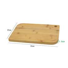 Tabla De Cortar De Bambú Natural Con Agujero Colgante, Cuatro Tamaños Para Preparar Alimentos En Casa - 33*23*1,6 cm - Ver 8