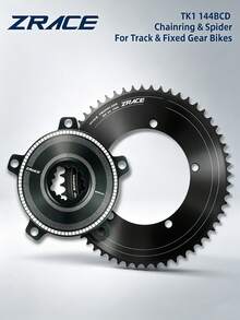 ZRACE 7075 CNC BCD144 競賽單車鏈輪組 直裝式 3 孔固定齒盤曲柄組配件 - 黑色 - 查看 2