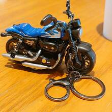 Creative Vintage Realistic Alloy Heavy Motorcycle Model, Cool Personalized Men's Bag Pendant, Exquisite Fashion Holiday Gift Accessory, Car Keychain - Multicolor - View 9