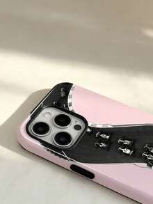 1pc Sweet & Cool Contrast Style Racing Track Pattern Design, Phone 17 Pro Max Phone Case, Compatible With Phone 16 Pro Max, 15 Pro Max, 14 Pro Max, High-End Fashionable & Fun Phone Case, Compatible With 11/12/13/14/15/16 Pro Max Plus, Elegant Design Suitable For Men And Women, Perfect Gift For Girlfriend On Valentine's Day, Easter, Wedding Season And Birthday! - Multicolor - View 4