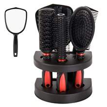 Women's Hair Styling Comb 5-Piece Set, Styling Tool Kit Including Curling Comb, Anti-Static Comb, Hair Care Set And Mirror, No Static, Create Beautiful Makeup Look (Multi-Color) - Multicolor - View 9