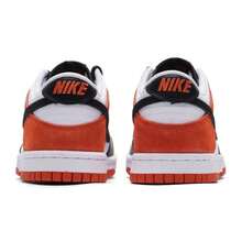 Nike Dunk Versatile And Comfortable Retro Casual GS Sneakers In White, Black, And Orange. - White, Black, Orange - View 6