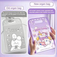Carpeta Infantil A4 con Dibujos Animados de Animales, Portátil, Impermeable, de Tres Capas, Gran Capacidad, Bolsa de Archivo para Clasificación, Bolsa de Almacenamiento de Documentos para - Beis - Ver 5