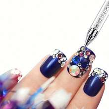 1/3pcs Glitter Liquid Rhinestone Pen, Multi-Color Crystal Gem Dotting Pen, Crystal Gemstone Adhesive Pen, Universal Nail Art Decoration, Diamond Painting Craft, Rhinestone Set, Crystal Art Supplies, Autumn Decoration, College Essential, Women's Gift, Home Necessity, Room Decor Aesthetic, Home Christmas Decoration, Bedroom Decor, Desk Accessories, Bathroom Decor, Wall Decor, Gift, Wedding Decoration - A - View 12